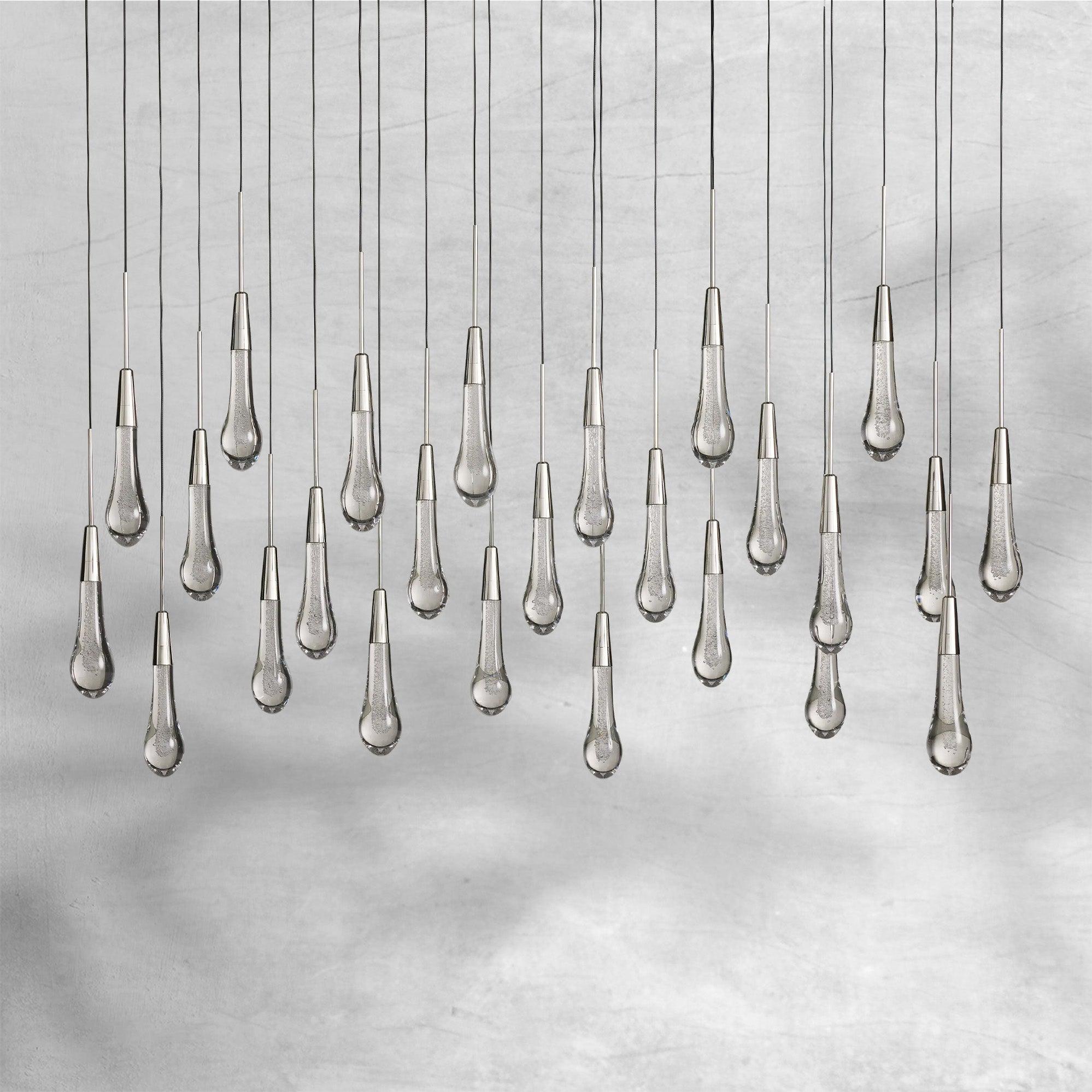 Raindrop Soltaire Linear Chandelier