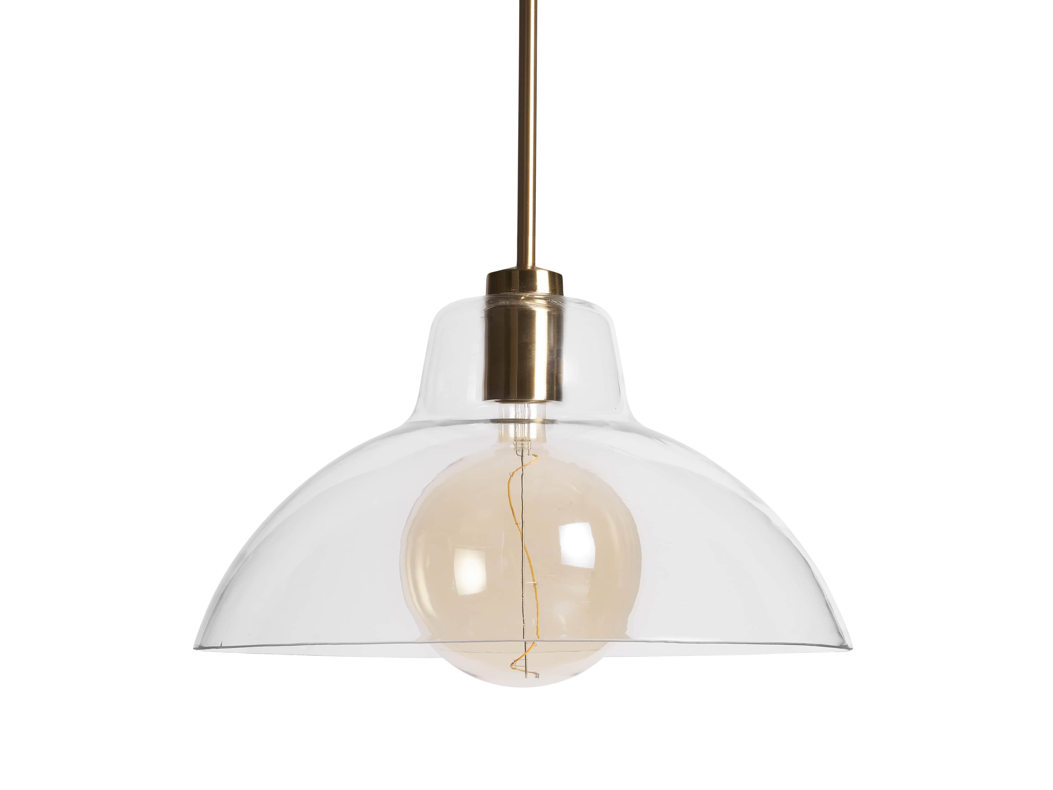 Luster Gaze Veridian Dome Brass Pendant - Background Shot
