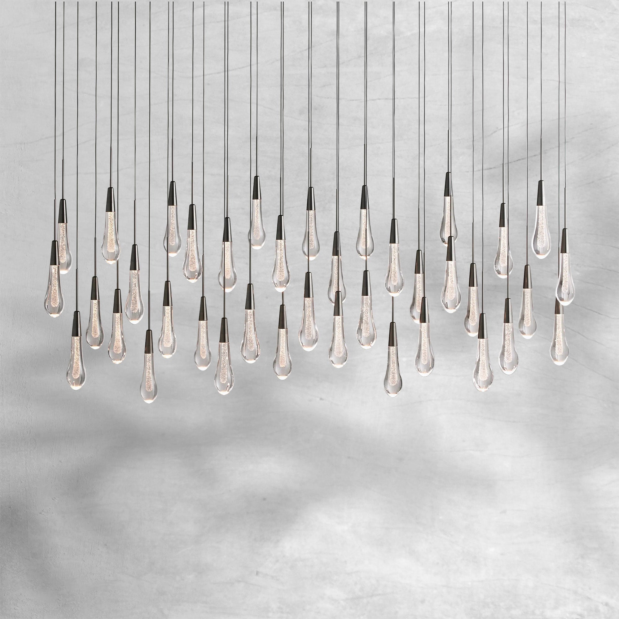 Raindrop Soltaire Linear Chandelier