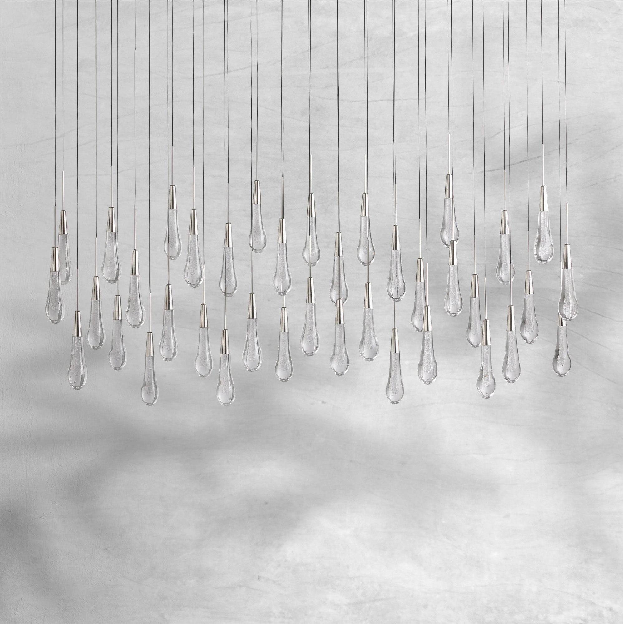 Raindrop Soltaire Linear Chandelier