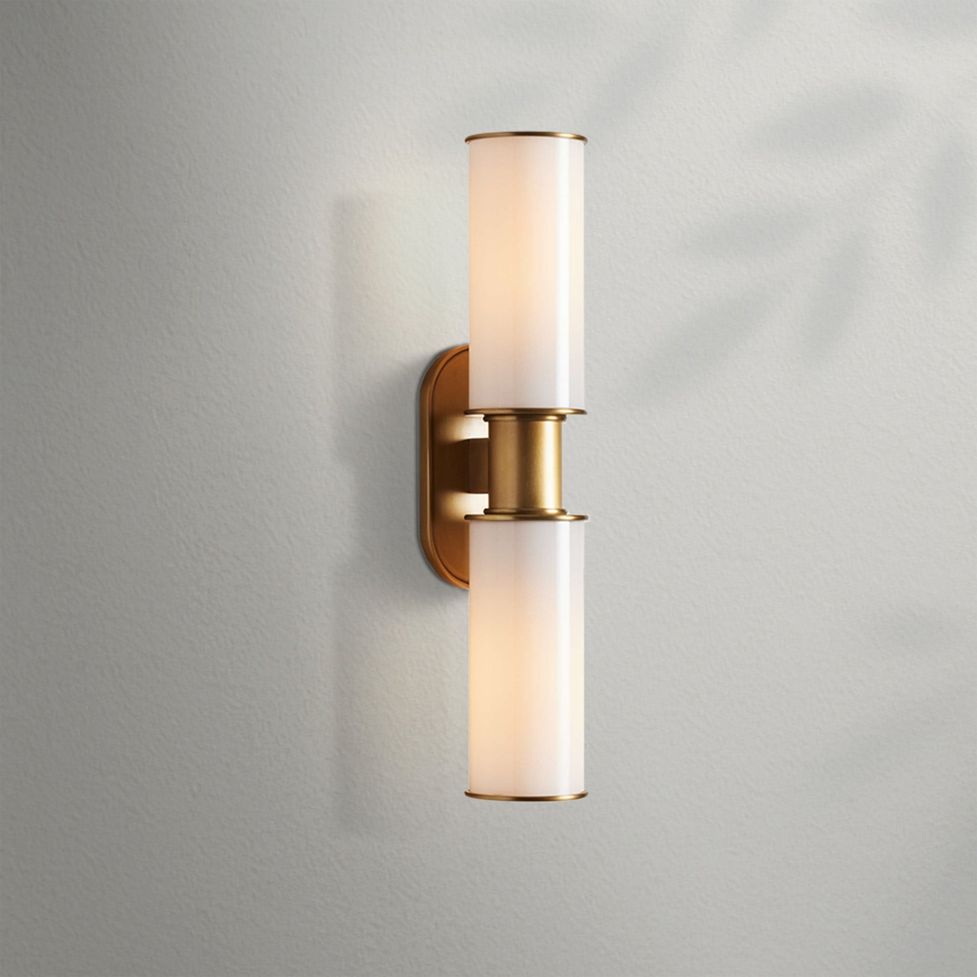 Harlien Modern Milk Glass 2-Light Wall Sconce