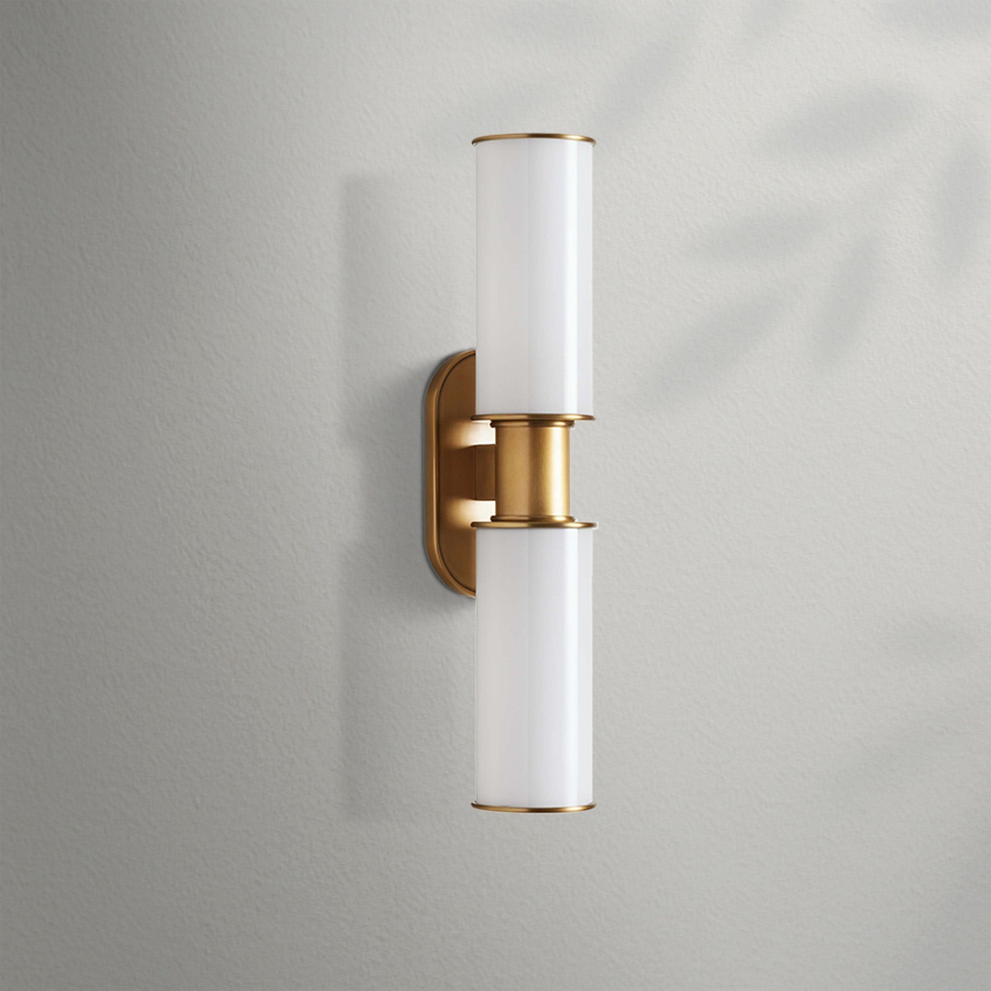 Harlien Modern Milk Glass 2-Light Wall Sconce