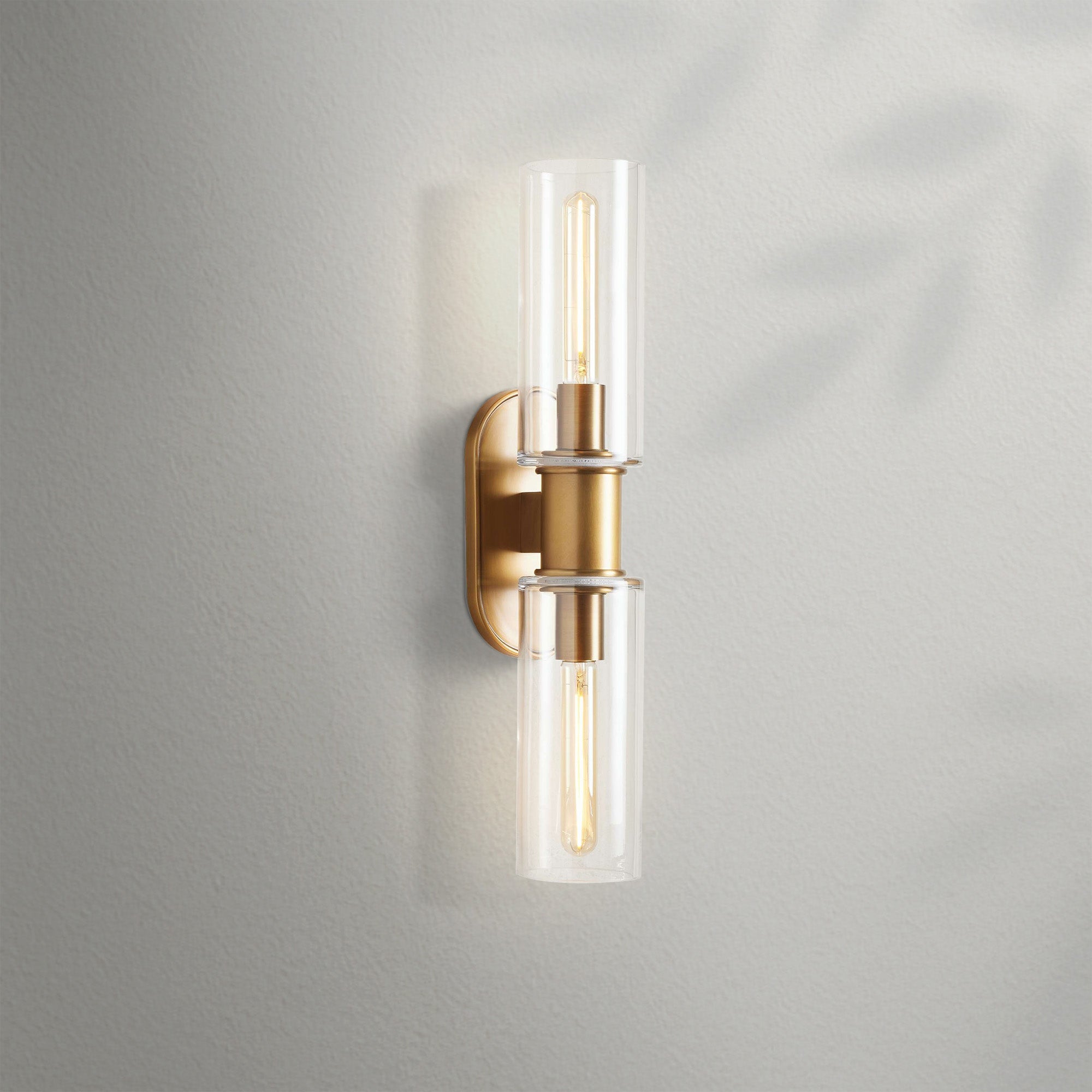 Harlien Clear Glass 2-Light Wall Sconce