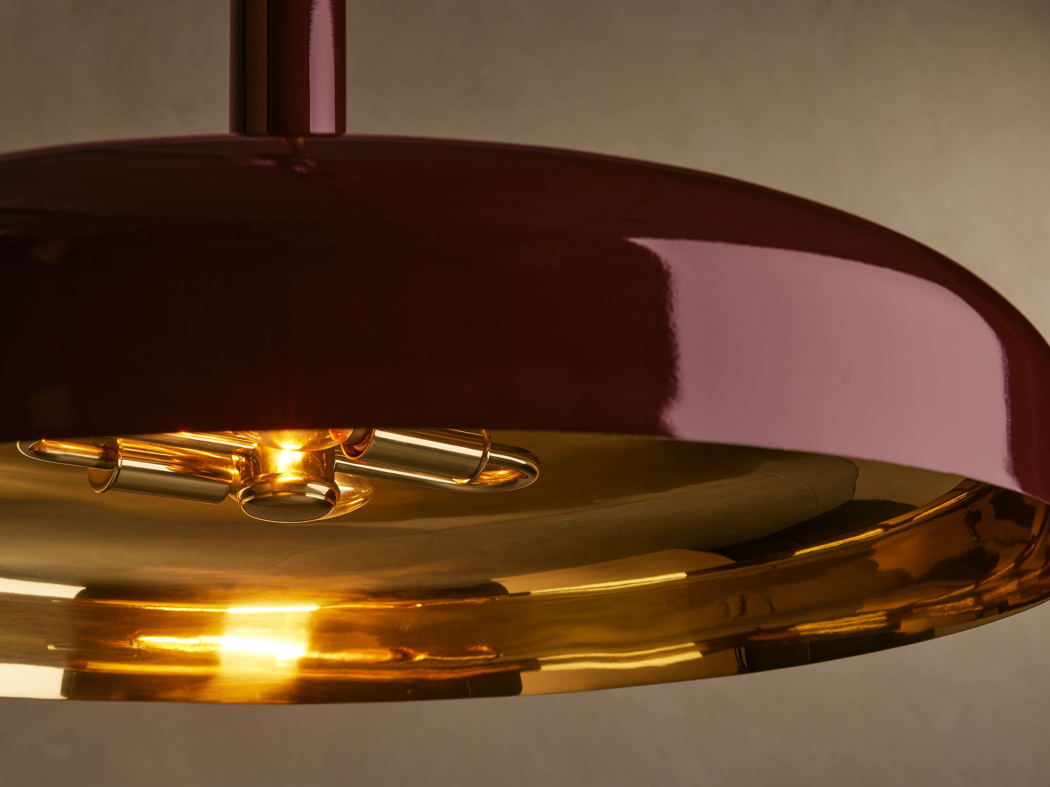 Luster Gaze Aura Grandeur Brass Pendant - Background Shot