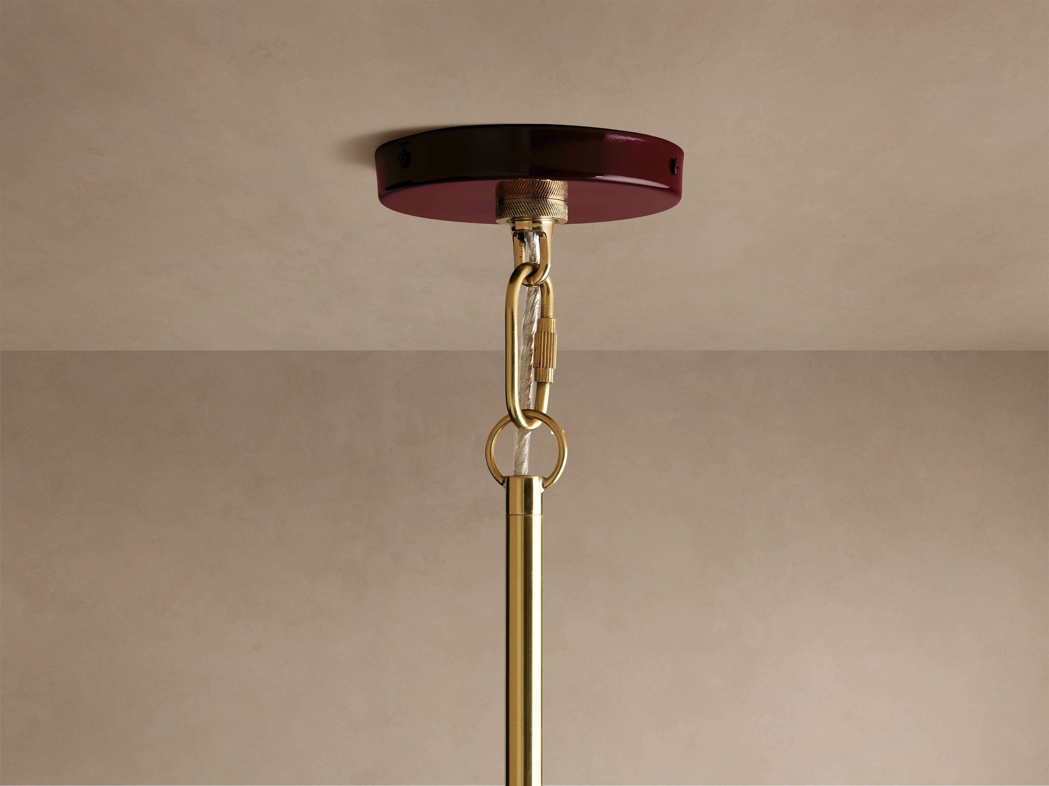 Luster Gaze Aura Grandeur Brass Pendant - Background Shot