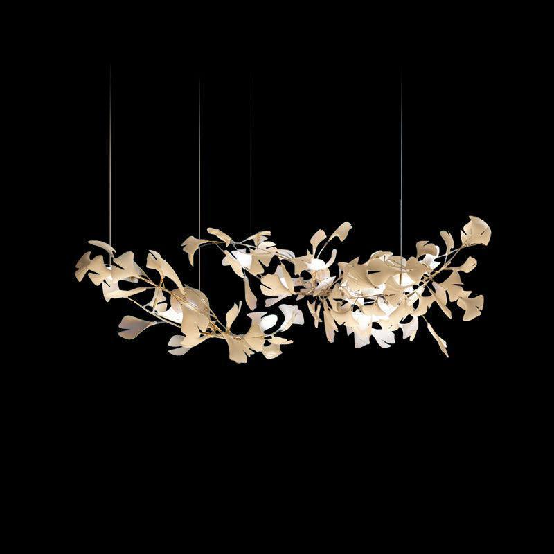 Modern Creative Ginkgo Linear Chandelier