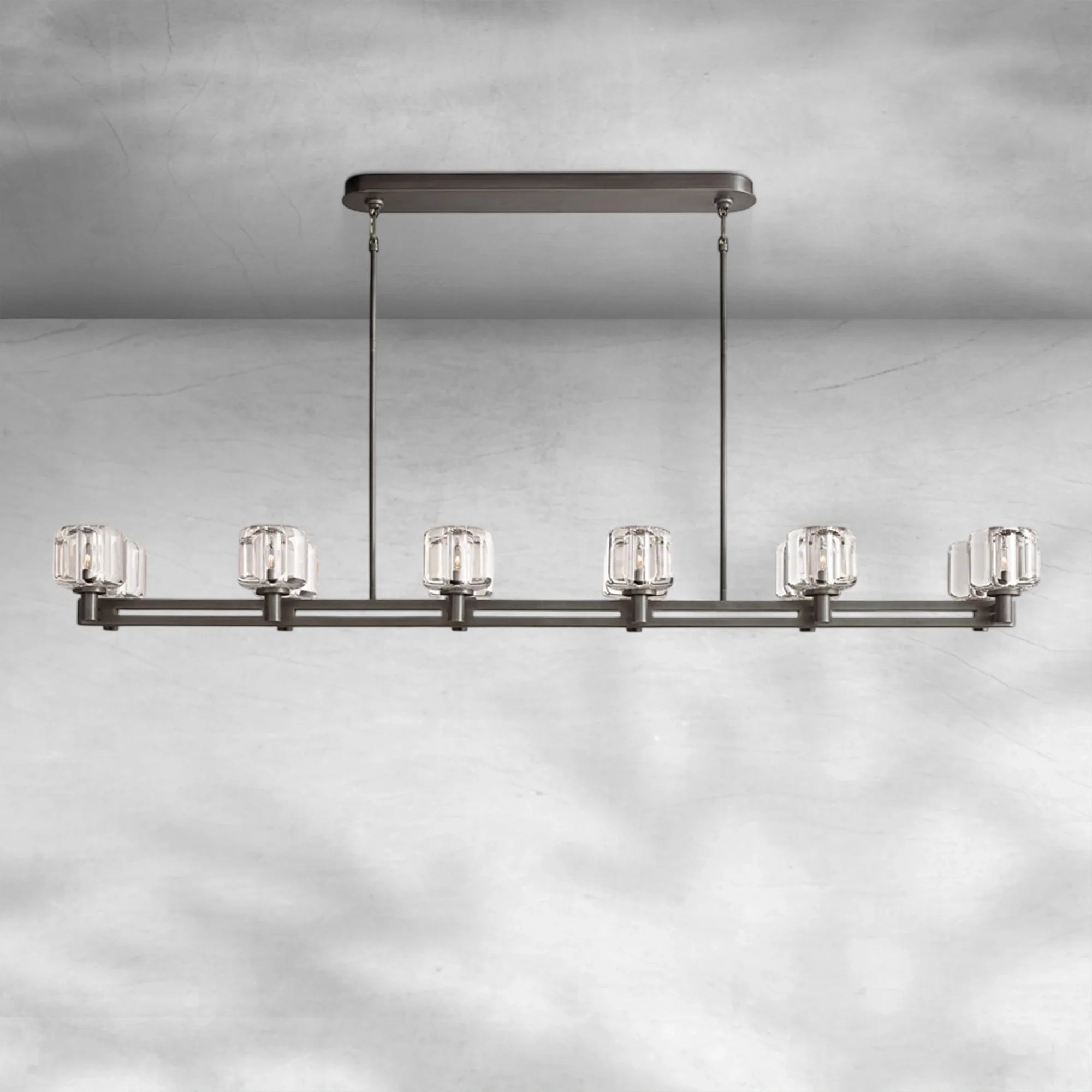 Delume Double Linear Chandelier 54"72"