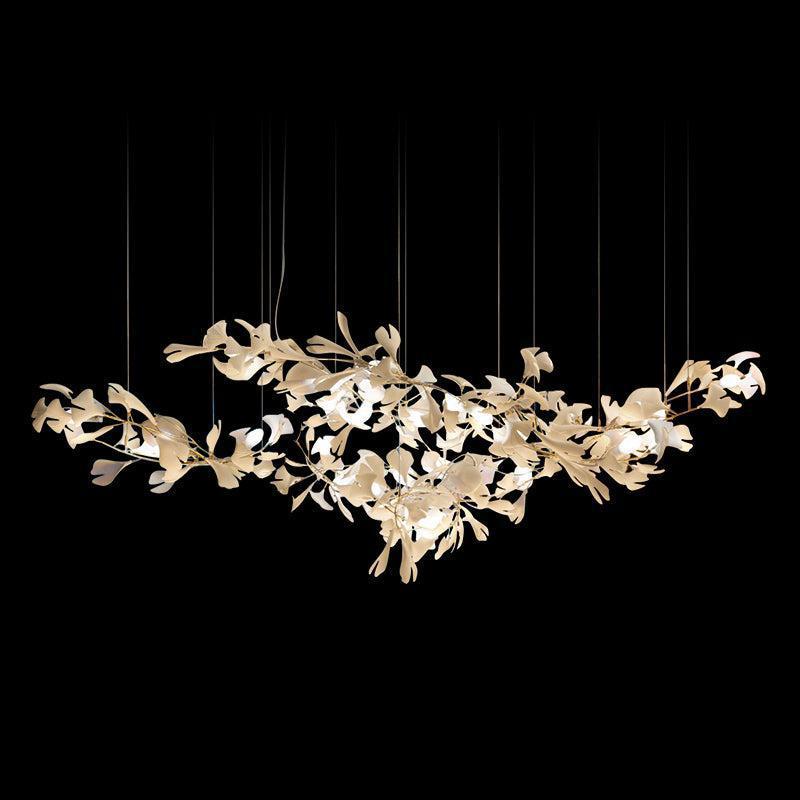 Modern Creative Ginkgo Linear Chandelier