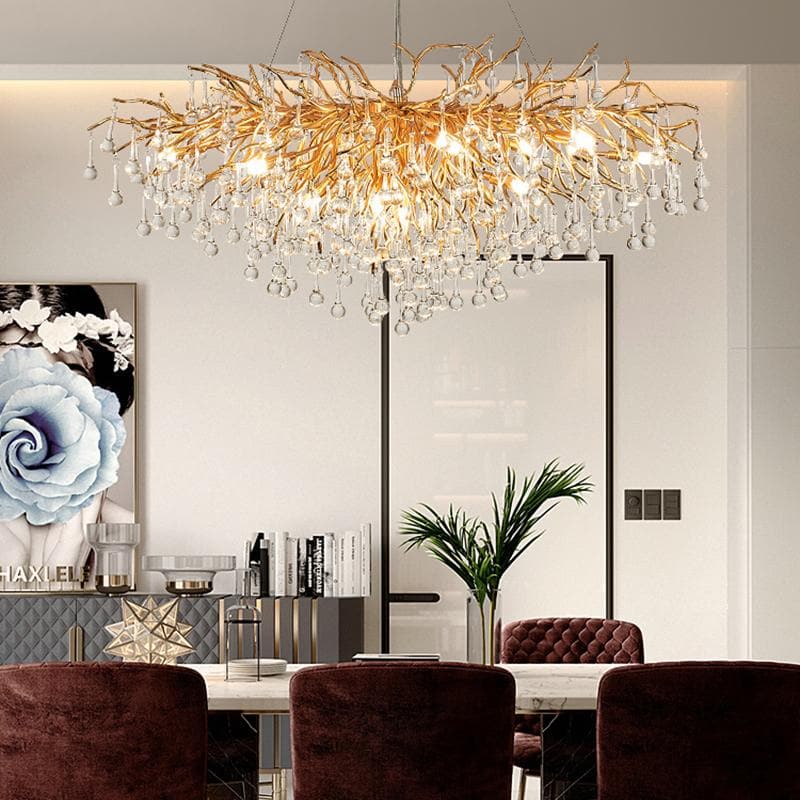 LG Teardrop Branch Tree Crystal Chandelier