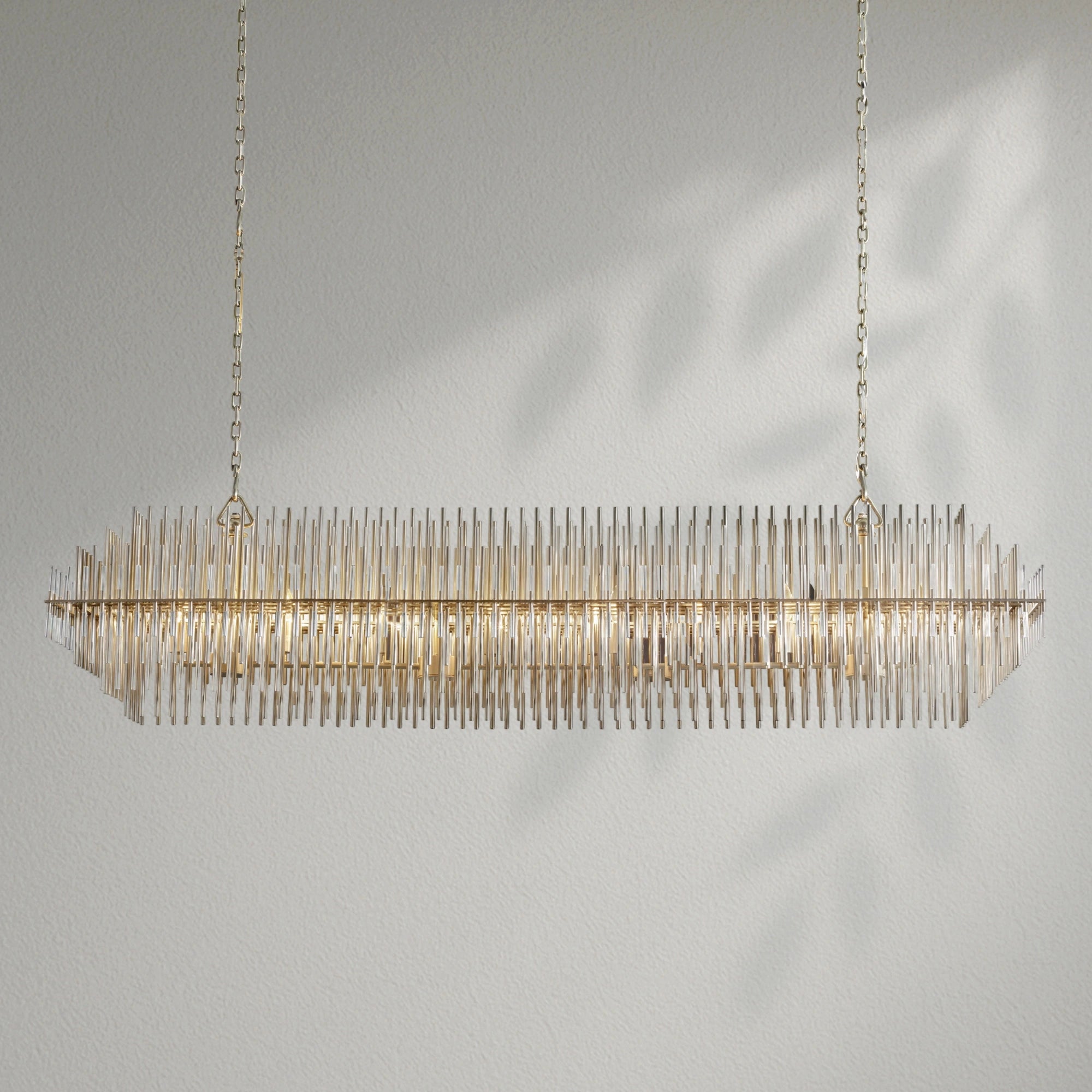 Emilo Sculpture Brass Linear Chandelier