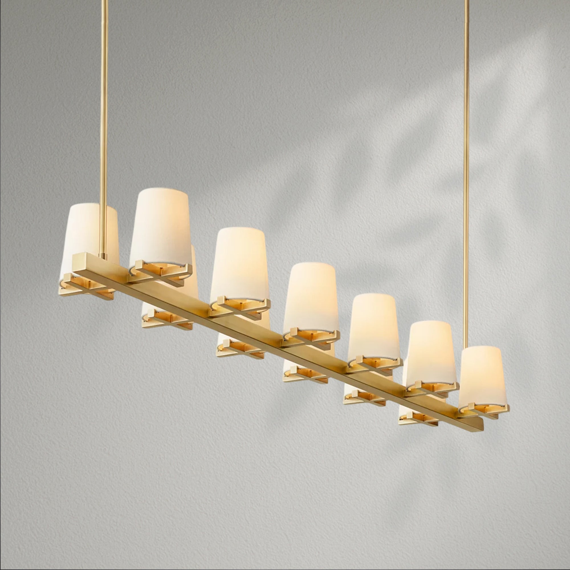 Pauillec Fabric Shade Linear Chandelier