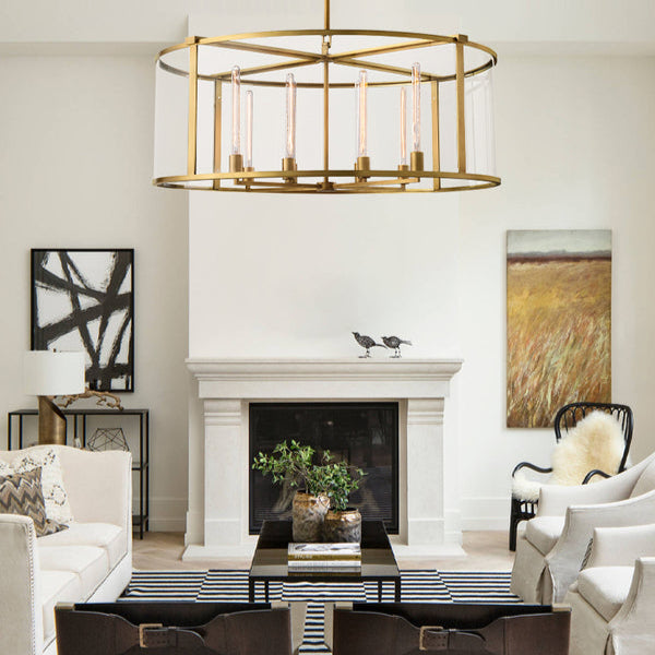 Bickman Glass Round Chandelier