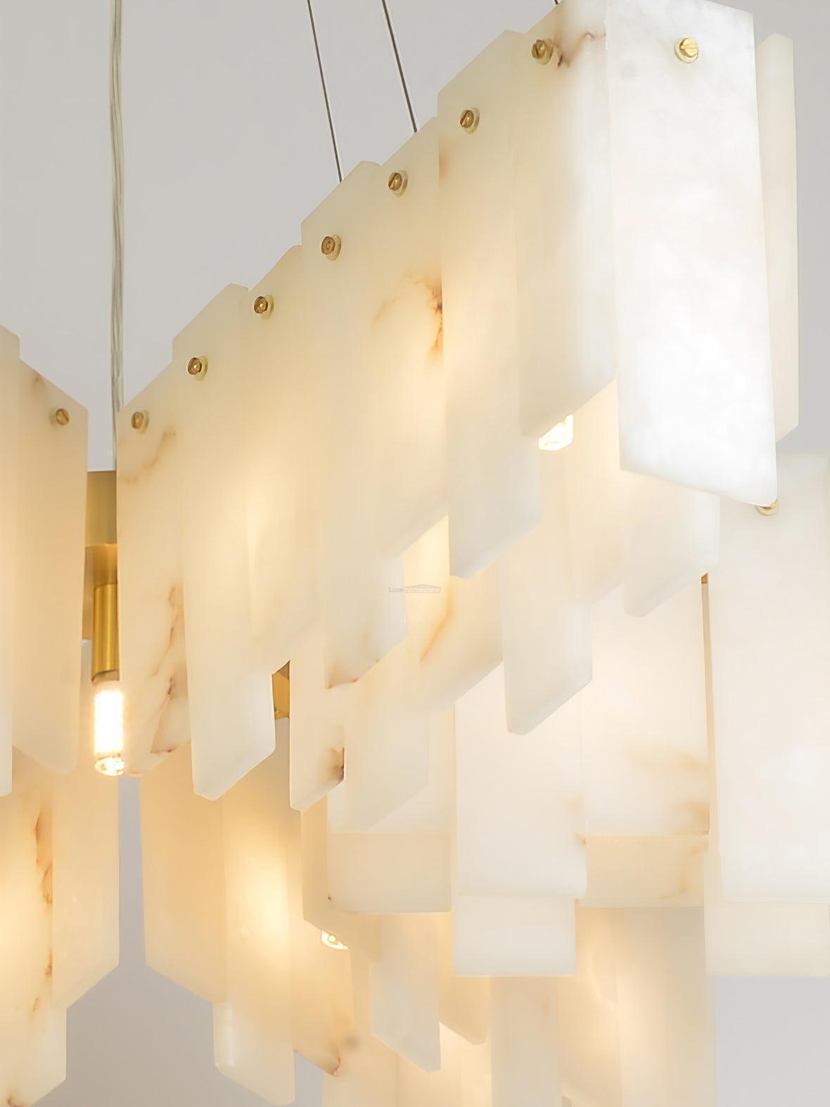 Alabaster Cascade Tiered Chandelier 27.6