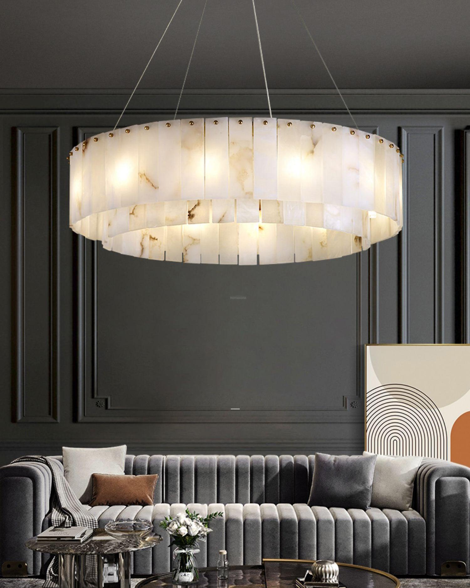 Rock Alabaster Chandelier  23.6"  31.4"