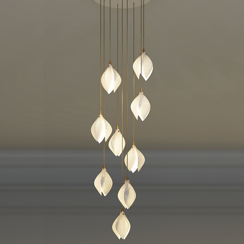 Luster Gaze Verdant Ceramic Branch Chandelier - Background Shot