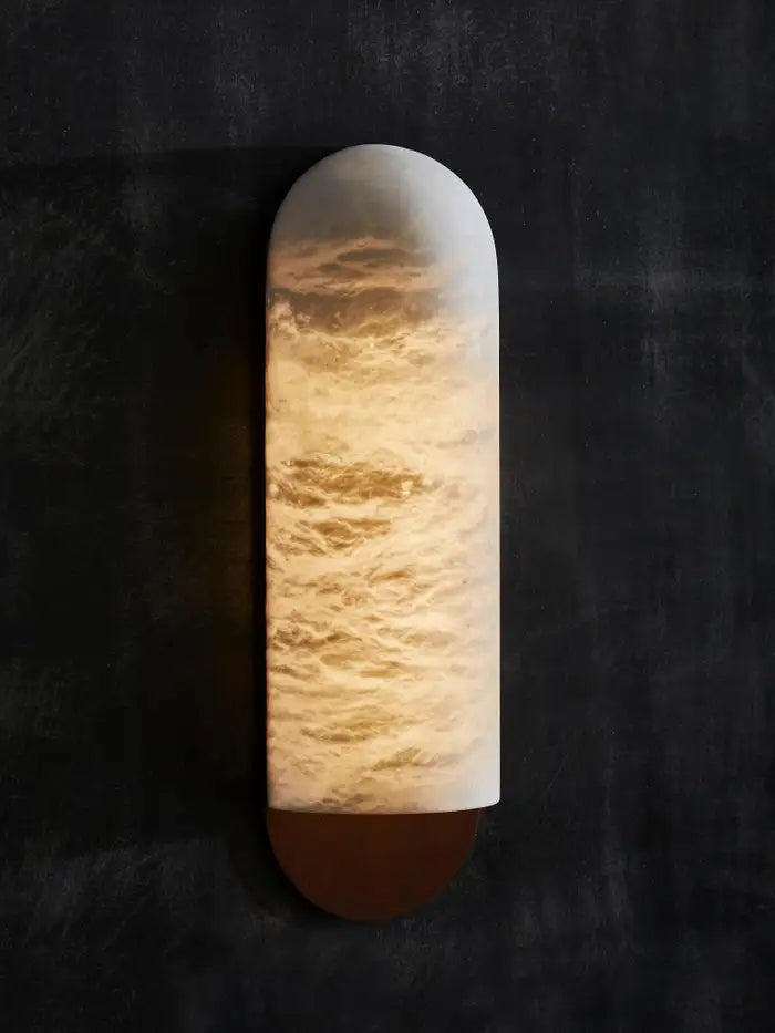 Alabaster Curved and Elongated Wall Sconces Wall Light Fixtures Luster Gaze