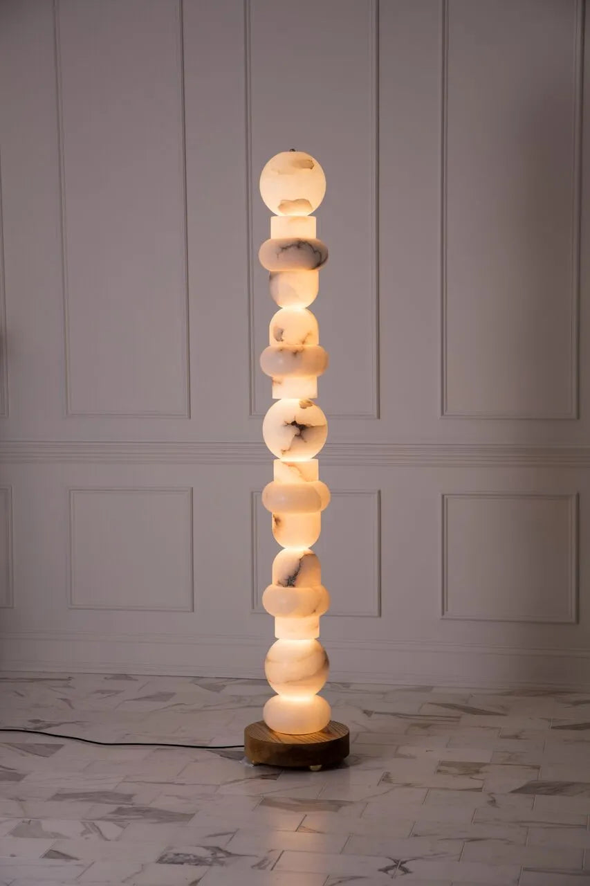 Alabaster Totem 16 Floor Lamp, Living Room Standing Lamp Floor standing lamps Luster Gaze   