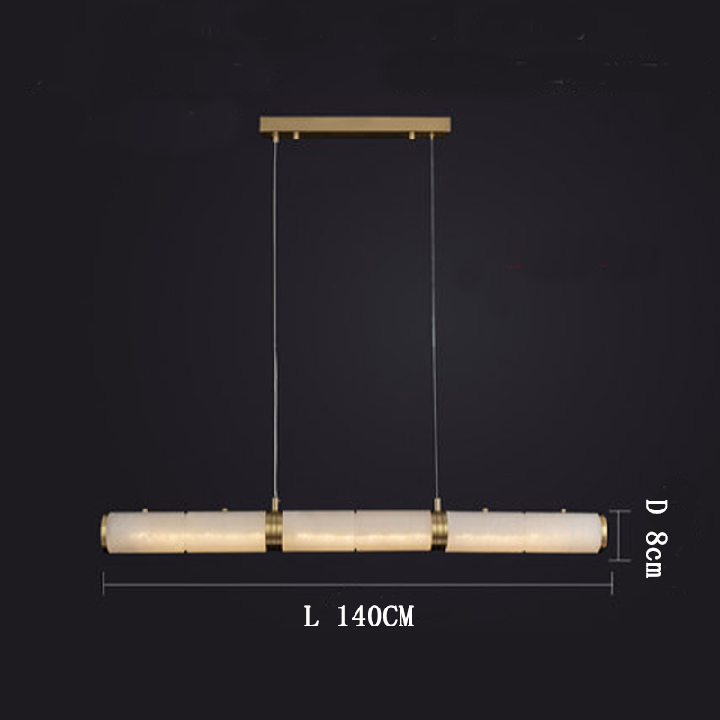 Luster Gaze Alabaster Horizon Linear Chandelier - Background Shot
