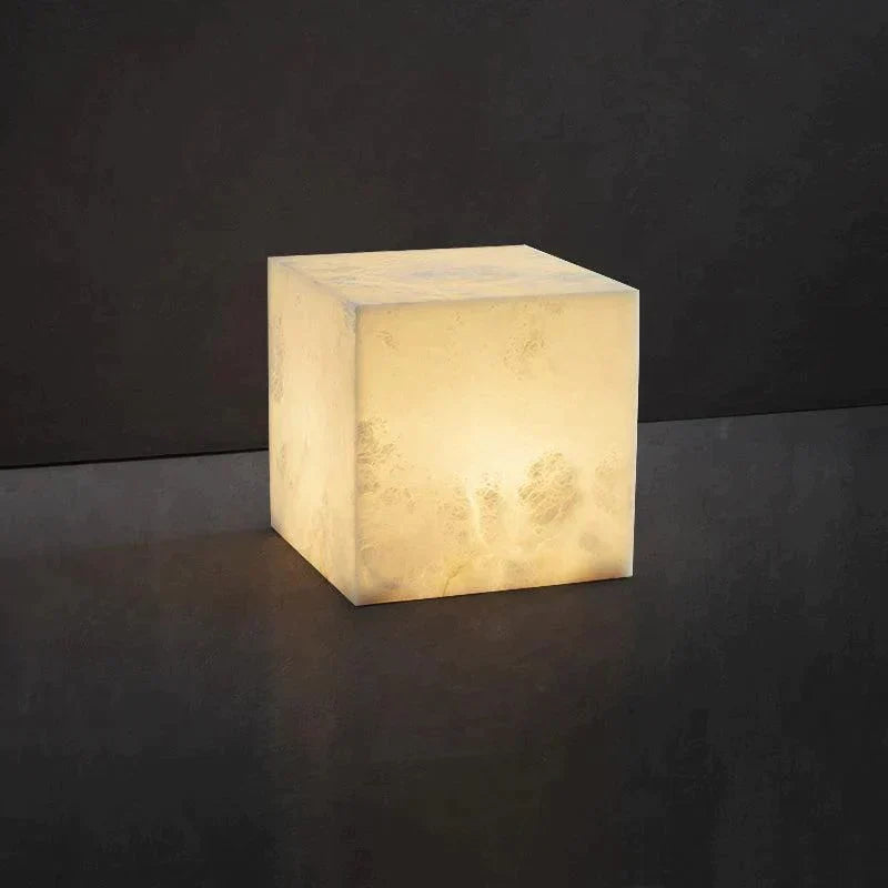 Coral Alabaster Table Lamp for Bedroom, Living Room Table Lamp Luster Gaze 7.9" W  