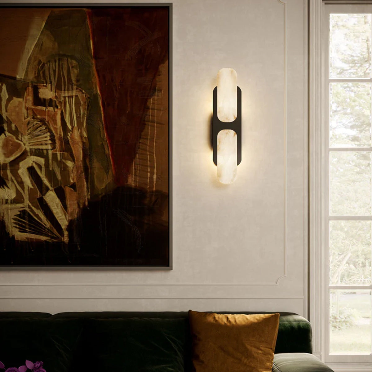 Alabaster Odin Large Wall Sconce