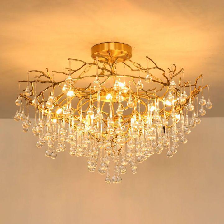 Luster Gaze Verdant Branching Crystal Chandelier - Background Shot