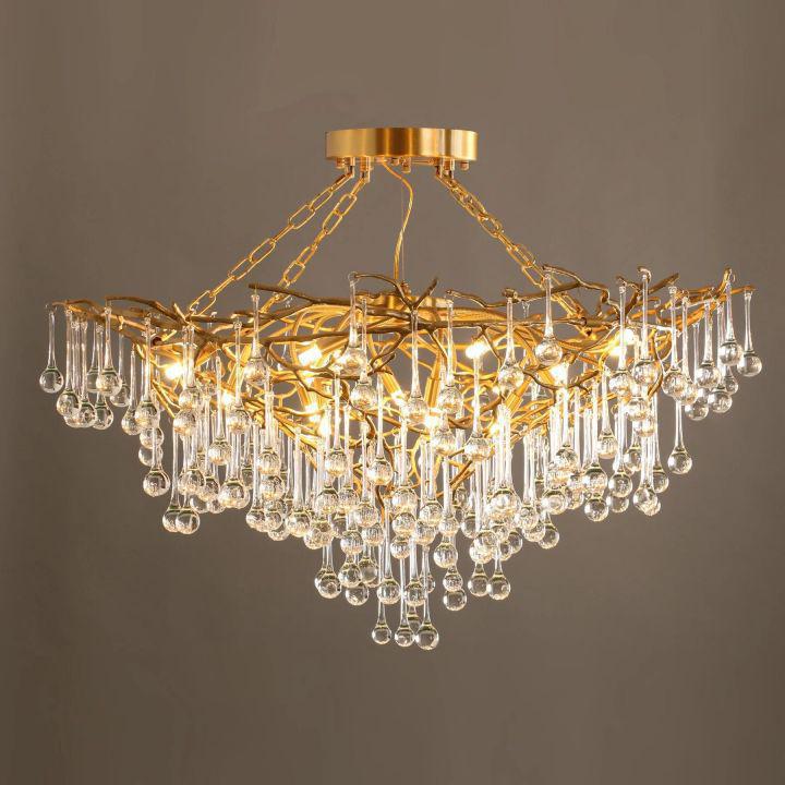 Luster Gaze Verdant Branching Crystal Chandelier - Background Shot