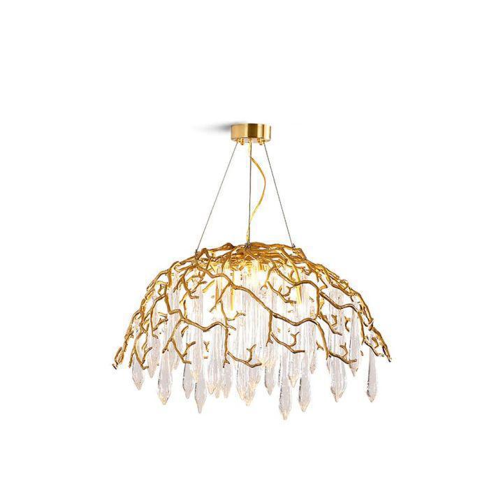Luster Gaze Verdant Canopy Brass Chandelier - Background Shot
