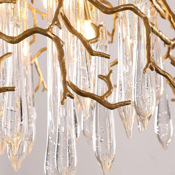 Luster Gaze Verdant Canopy Brass Chandelier - Background Shot