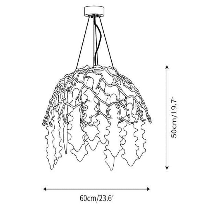 Luster Gaze Verdant Canopy Brass Chandelier - Background Shot