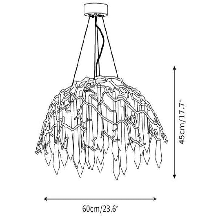 Luster Gaze Verdant Canopy Brass Chandelier - Background Shot