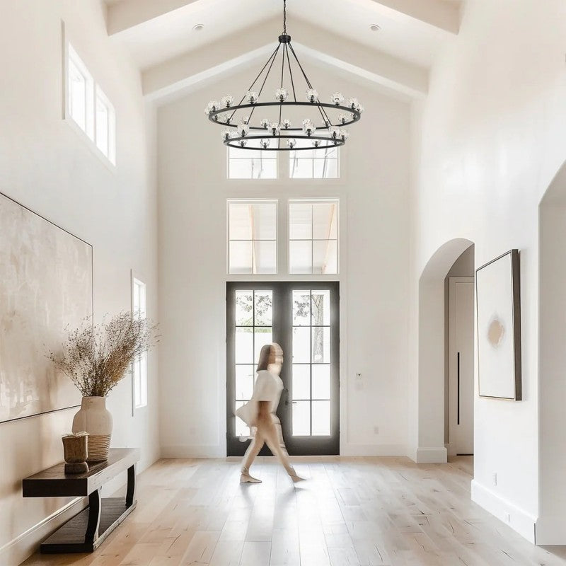 Agron 30 Light Alabaster Chandelier - Luster Gaze