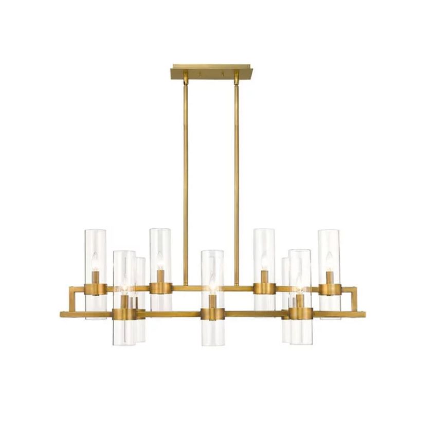 Luster Gaze Brio Rectangle Chandelier 43" - Background Shot