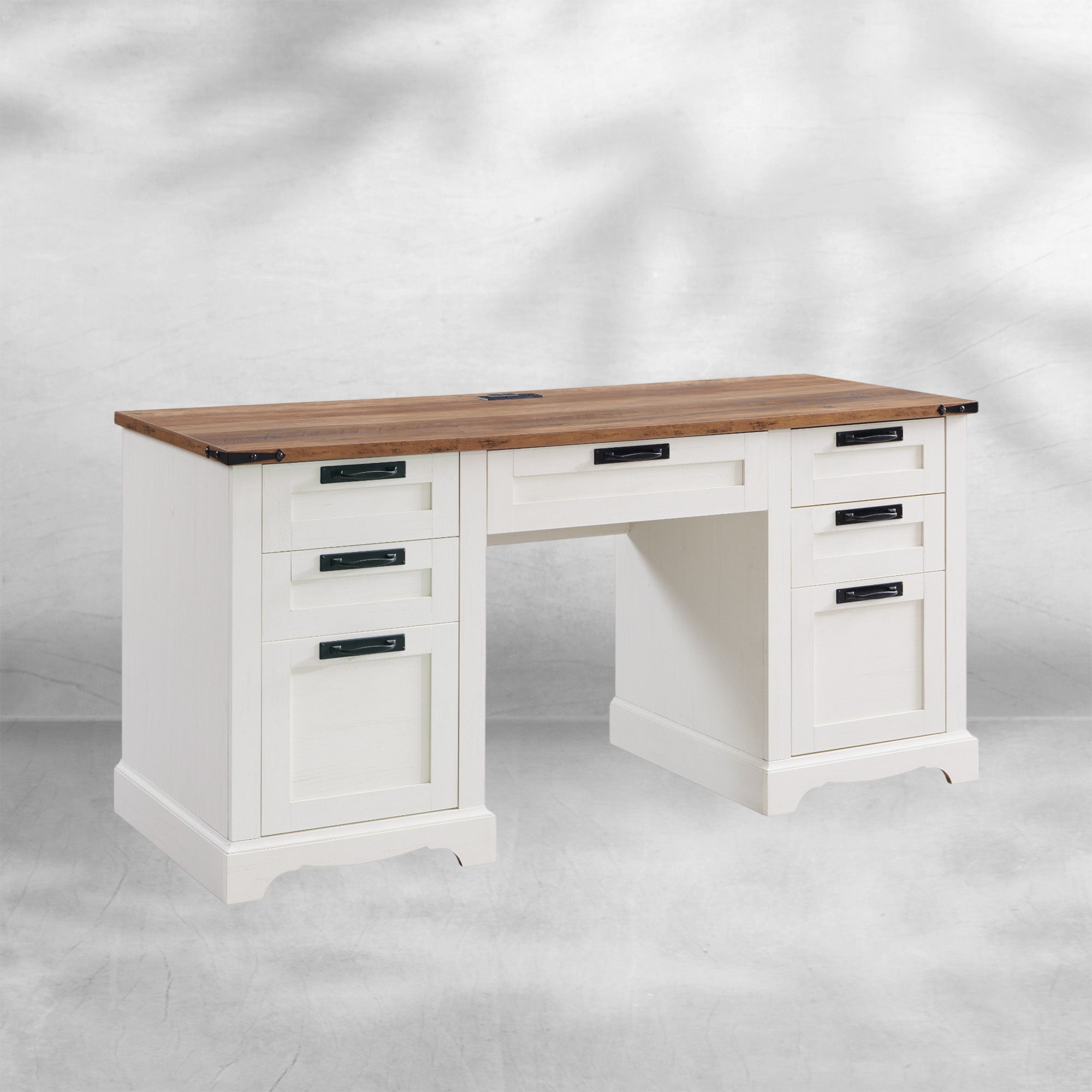 Farmhouse Executive Desk 60" with Charging Station