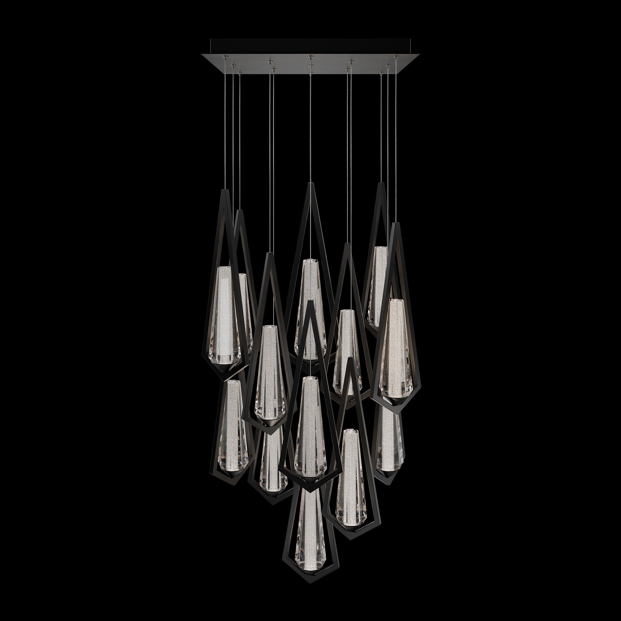 Luster Gaze Radiant Dust Linear Chandelier - Background Shot