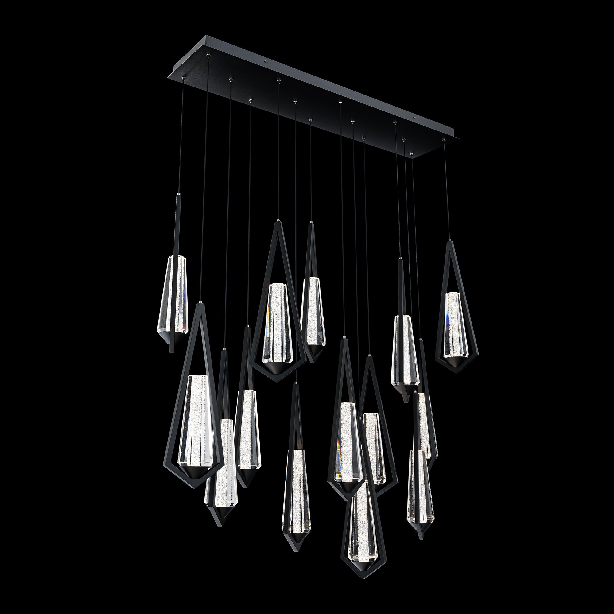 Luster Gaze Radiant Dust Linear Chandelier 14-Light - Background Shot