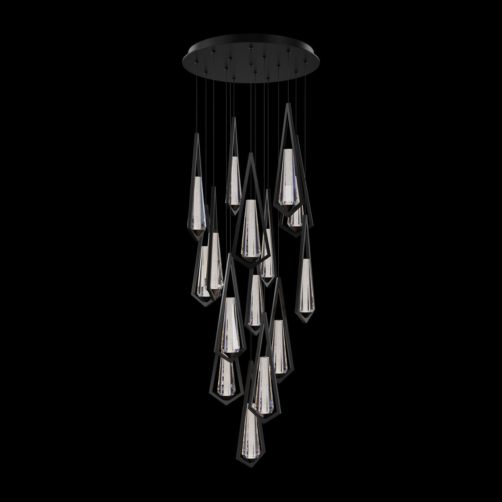Luster Gaze Radiant Cascade Round Chandelier 14 Light - Background Shot