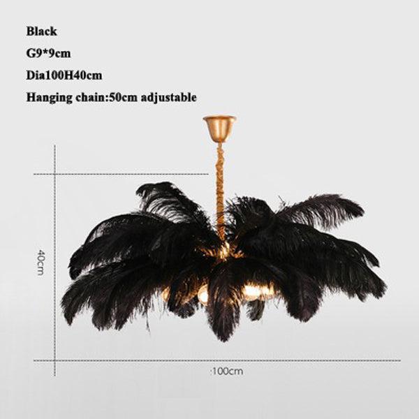 Luster Gaze Veridian Plume Brass Feather Chandelier - Background Shot