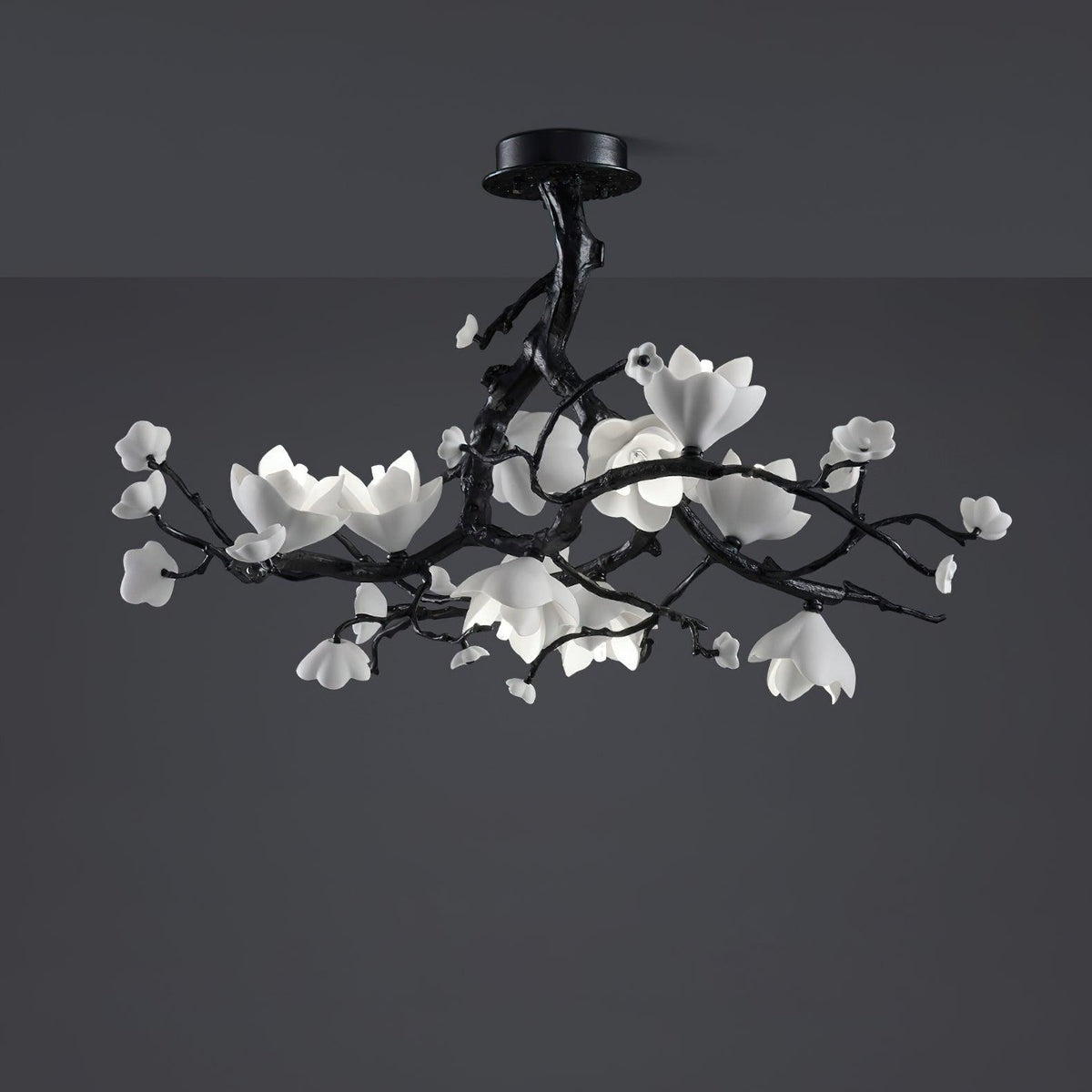 Black Branch Copper Tree Chandelier