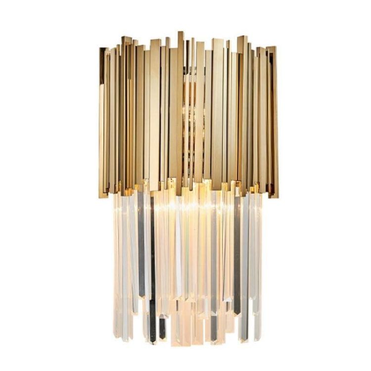 Luster Gaze Gilded Radiance Crystal Wall Sconce - Background Shot