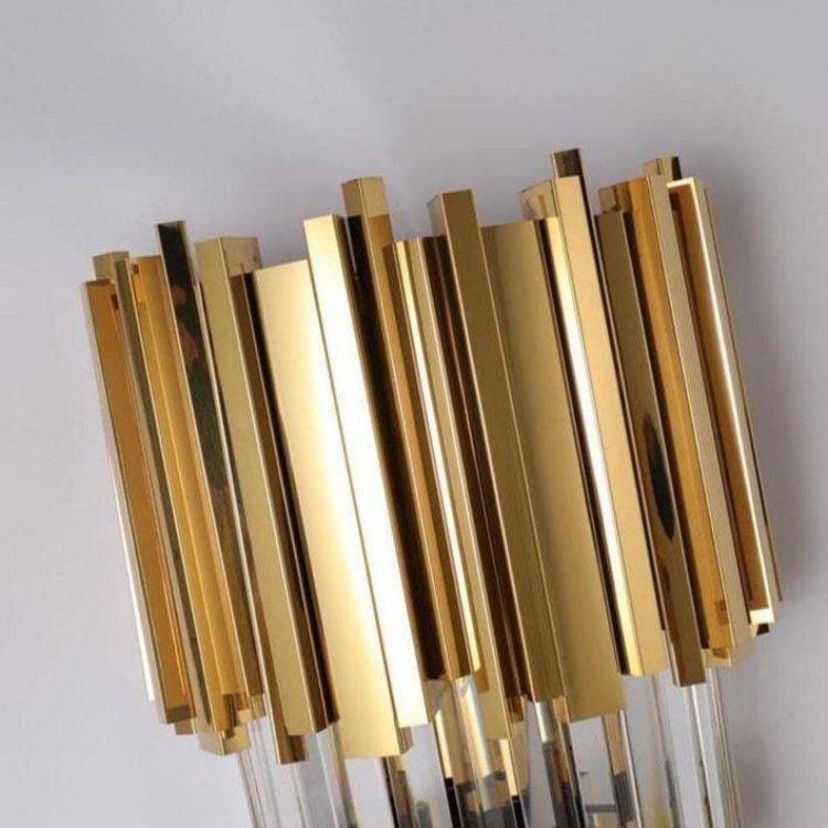 Luster Gaze Gilded Radiance Crystal Wall Sconce - Background Shot