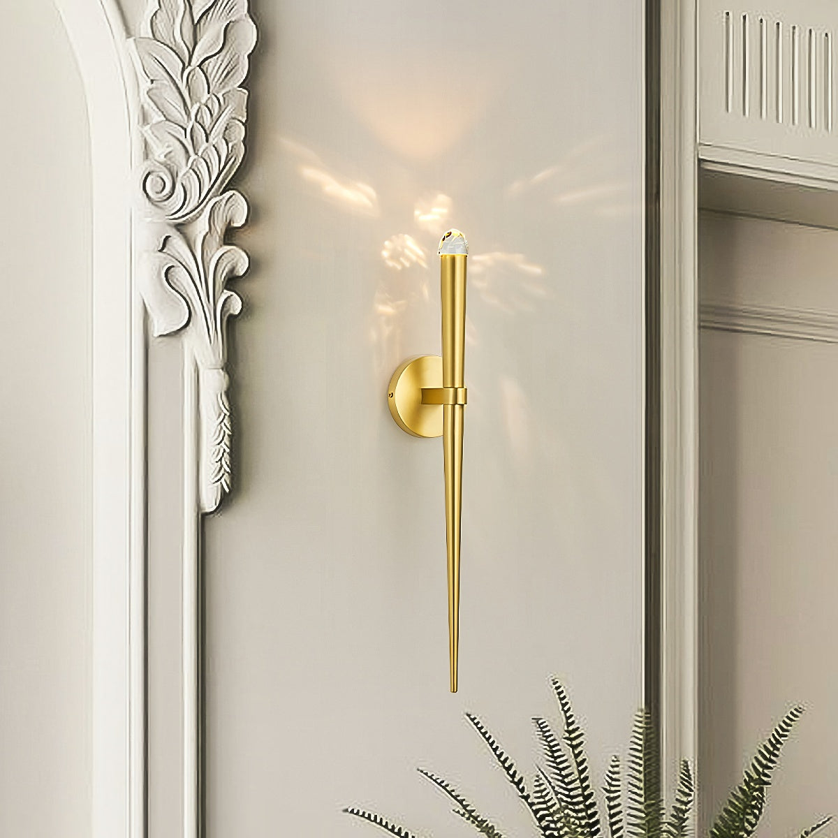 Aquitains Modern Torch Wall Sconce