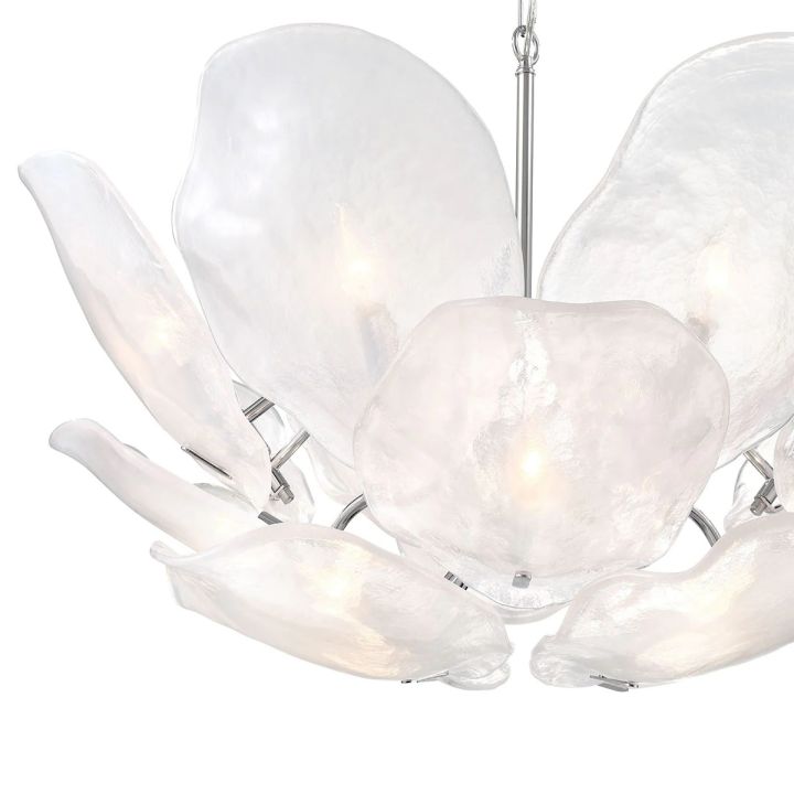 Luster Gaze Veridian Bloom Glass Chandelier - Background Shot