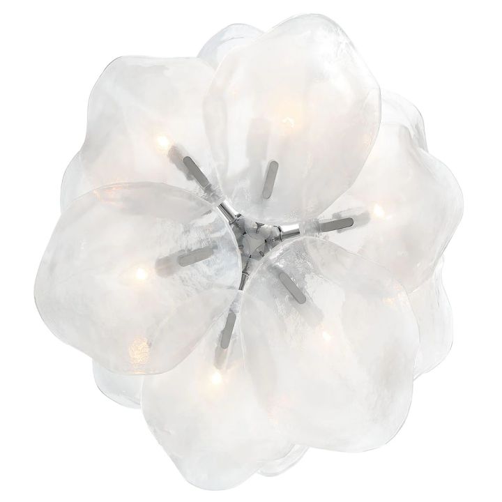 Luster Gaze Veridian Bloom Glass Chandelier - Background Shot
