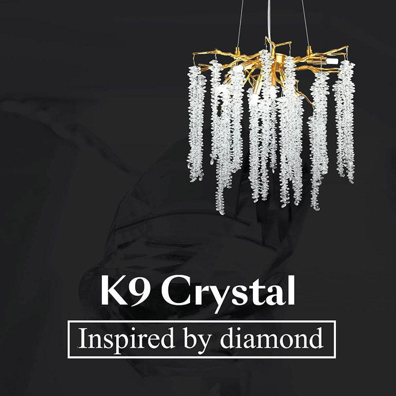 Luster Gaze Gilded Branch Crystal Chandelier - Background Shot