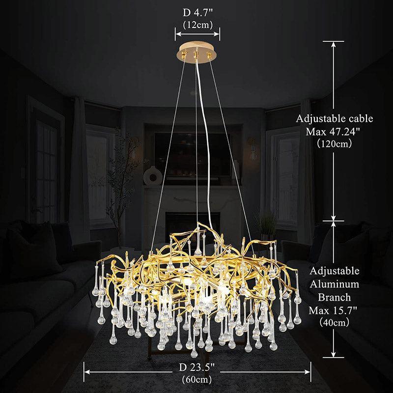 Luster Gaze Verdant Canopy Round Branch Chandelier - Background Shot