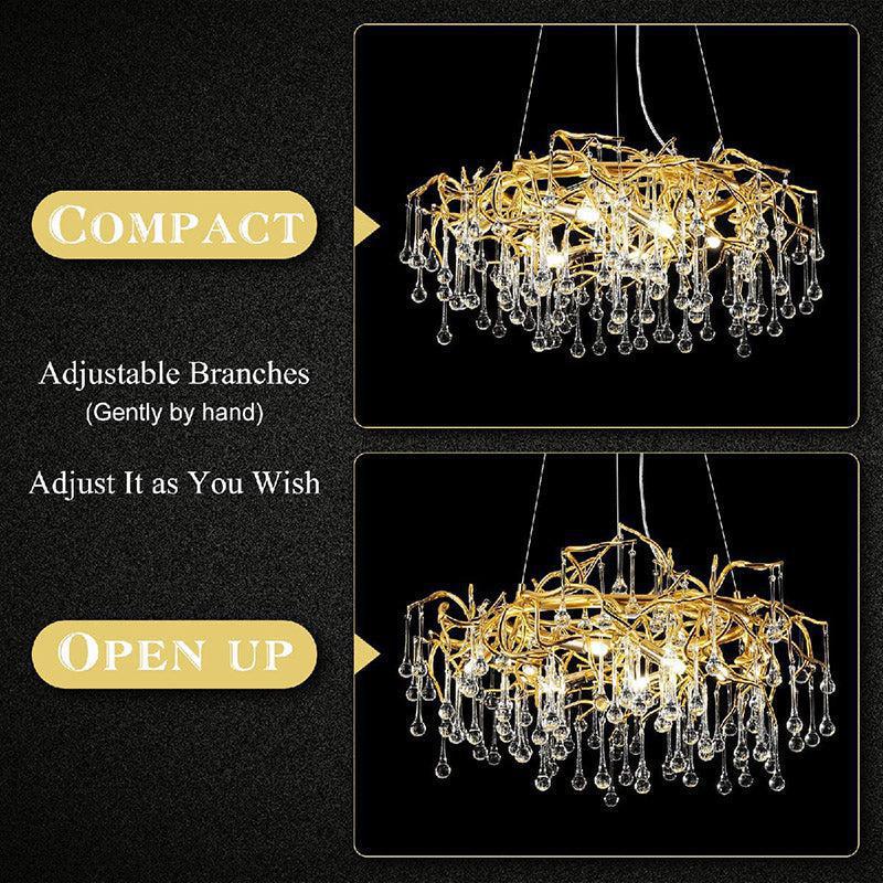 Luster Gaze Verdant Canopy Round Branch Chandelier - Background Shot