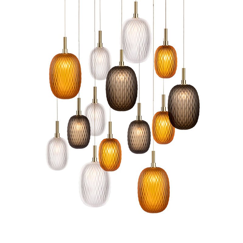 Galaxy Chromatic Gem Drop Spiral  Chandelier