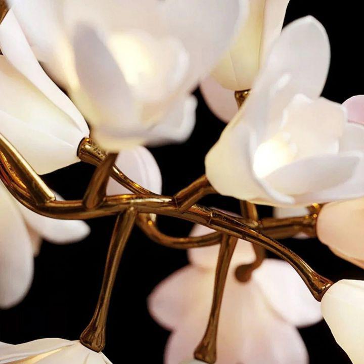 Luster Gaze Verdant Bloom Ceramic Chandelier - Background Shot
