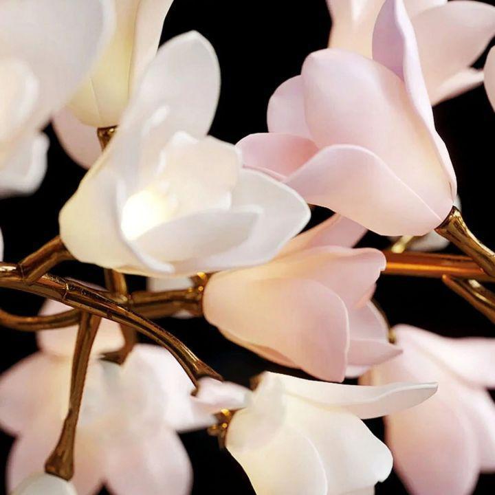 Luster Gaze Verdant Bloom Ceramic Chandelier - Background Shot