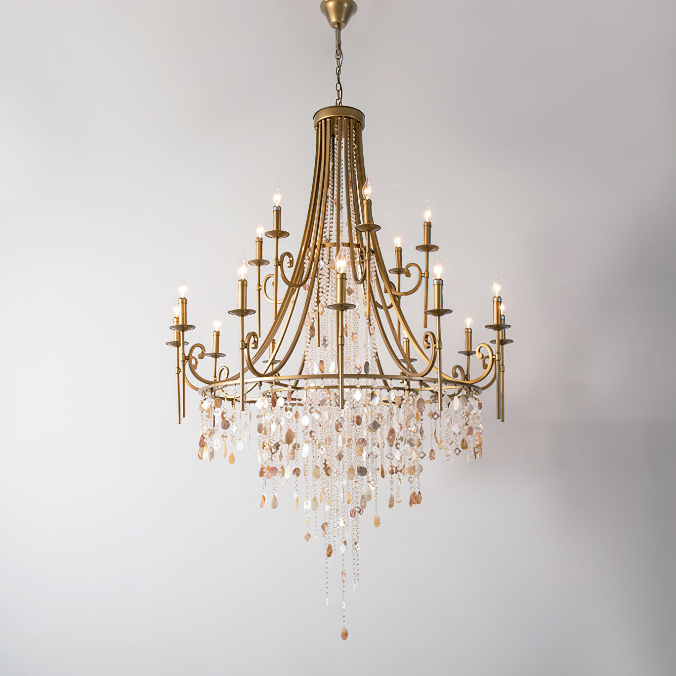 Tatum Lux Shell Crystal Chandelier - Luster Gaze